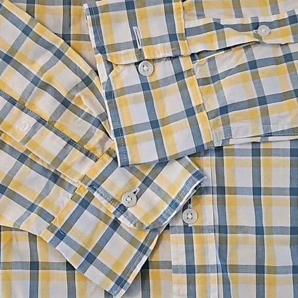J. Crew Men's Slim Untucked Performance Casual Plaid Work Long Sleeve Shirt L - Picture 7 of 10